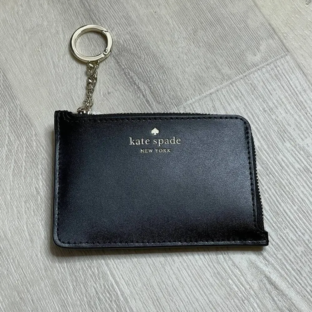 Kate Spade kali medium l-zip card holder Wallet Black